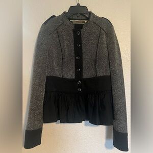 Elegant Black and Gray Women's Blazer